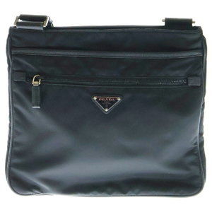 Prada Tessuto Shoulder Bag Black Nylon Triangle